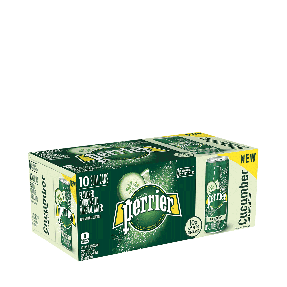 Perrier® Cucumber Lime Flavored Carbonated Mineral Water - Slim Cans Image2