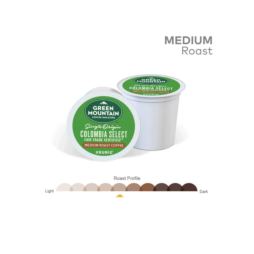green mountain k cup columbia coffee pod, roast profile medium