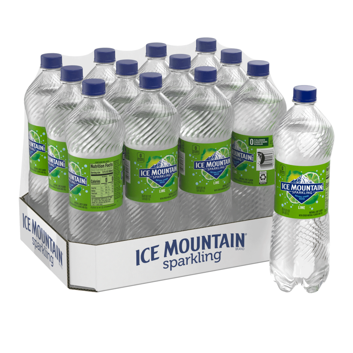 Ice Mountain® Brand Sparkling 100% Natural Spring Water - Zesty Lime
