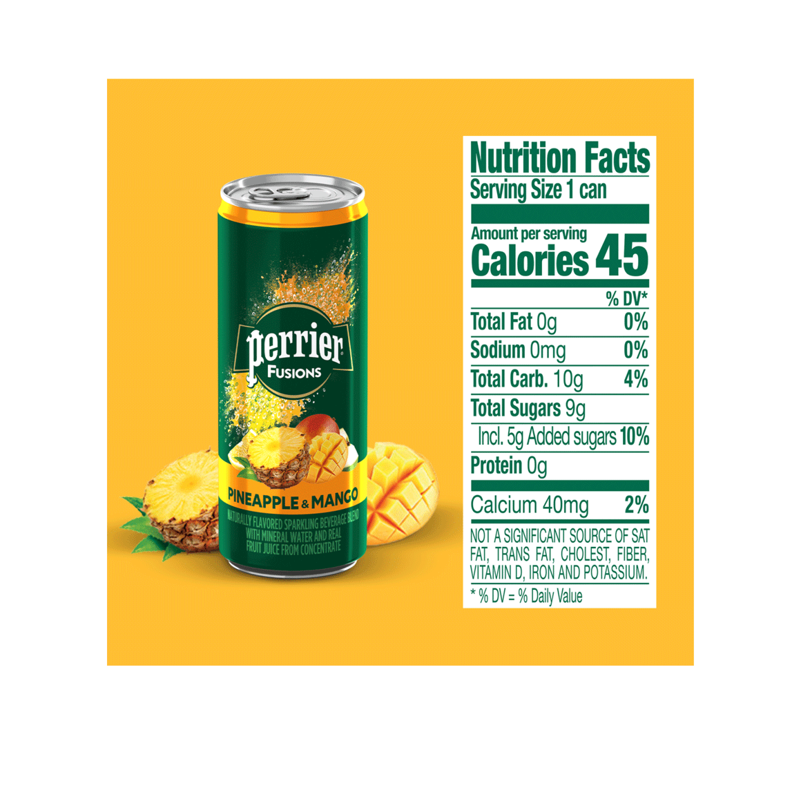 Perrier® Fusions Carbonated Mineral Water - Pineapple & Mango Image3