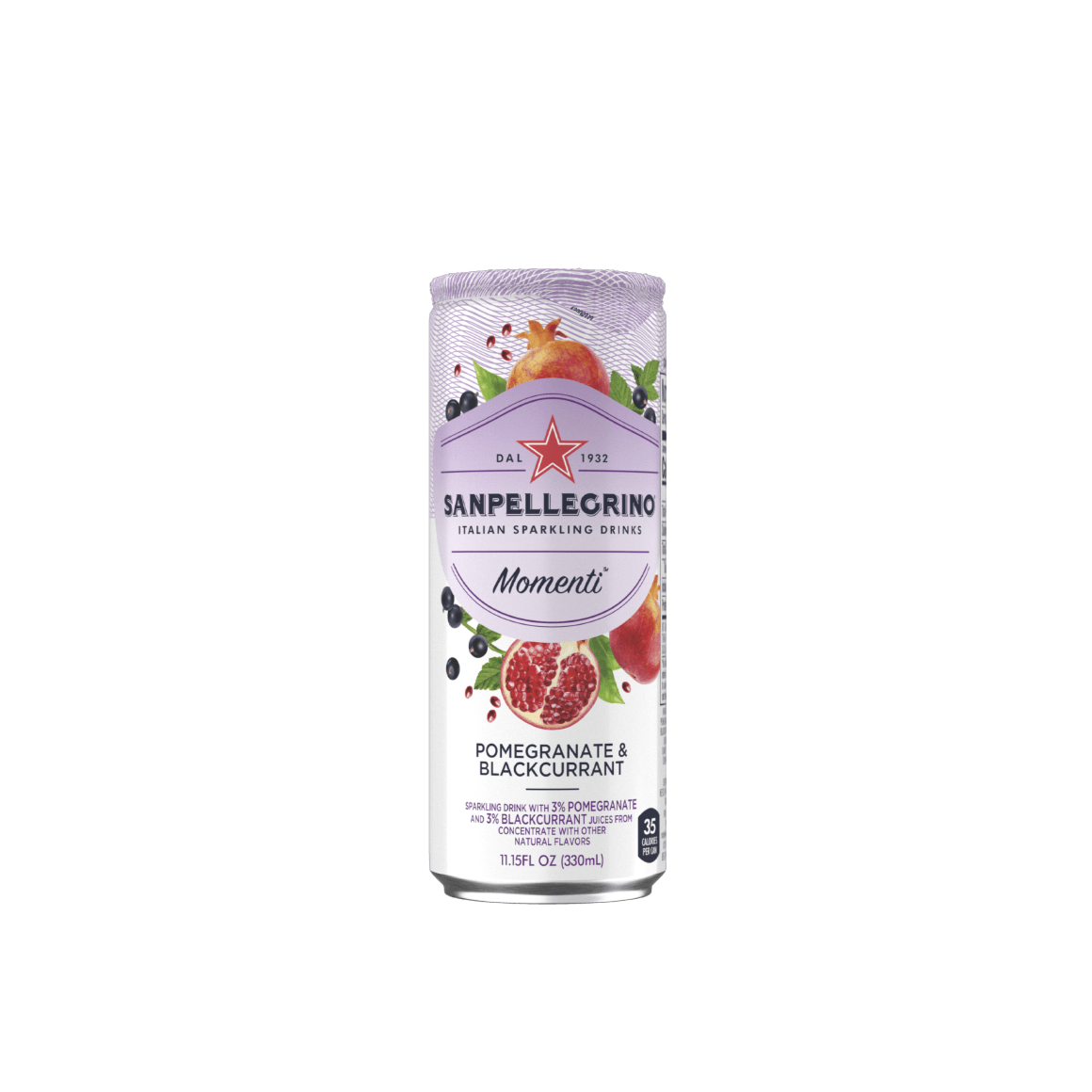 Sanpellegrino® Momenti Pomegranate & Black Currant Italian Sparkling Drinks - Slim Cans Image2