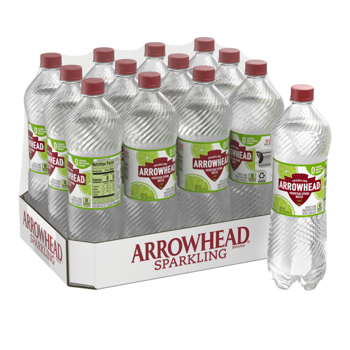 Arrowhead® Brand Sparkling 100% Mountain Spring Water - Zesty Lime