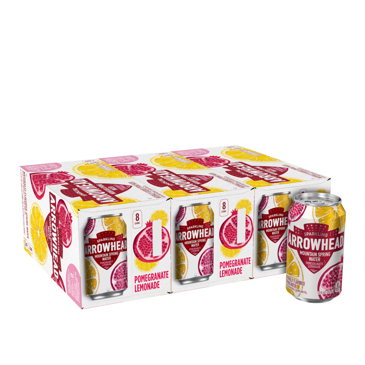 Arrowhead® Brand Sparkling 100% Mountain Spring Water - Pomegranate Lemonade
