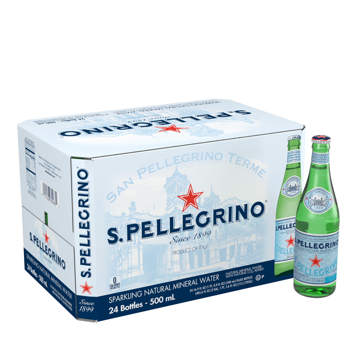 S.Pellegrino Sparkling Natural Mineral Water, 11.15 Oz Cans, Pack Of 24, Unflavored