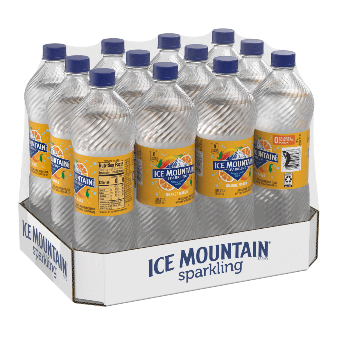 Ice Mountain® Brand Sparkling 100% Natural Spring Water - Orange Mango Image1