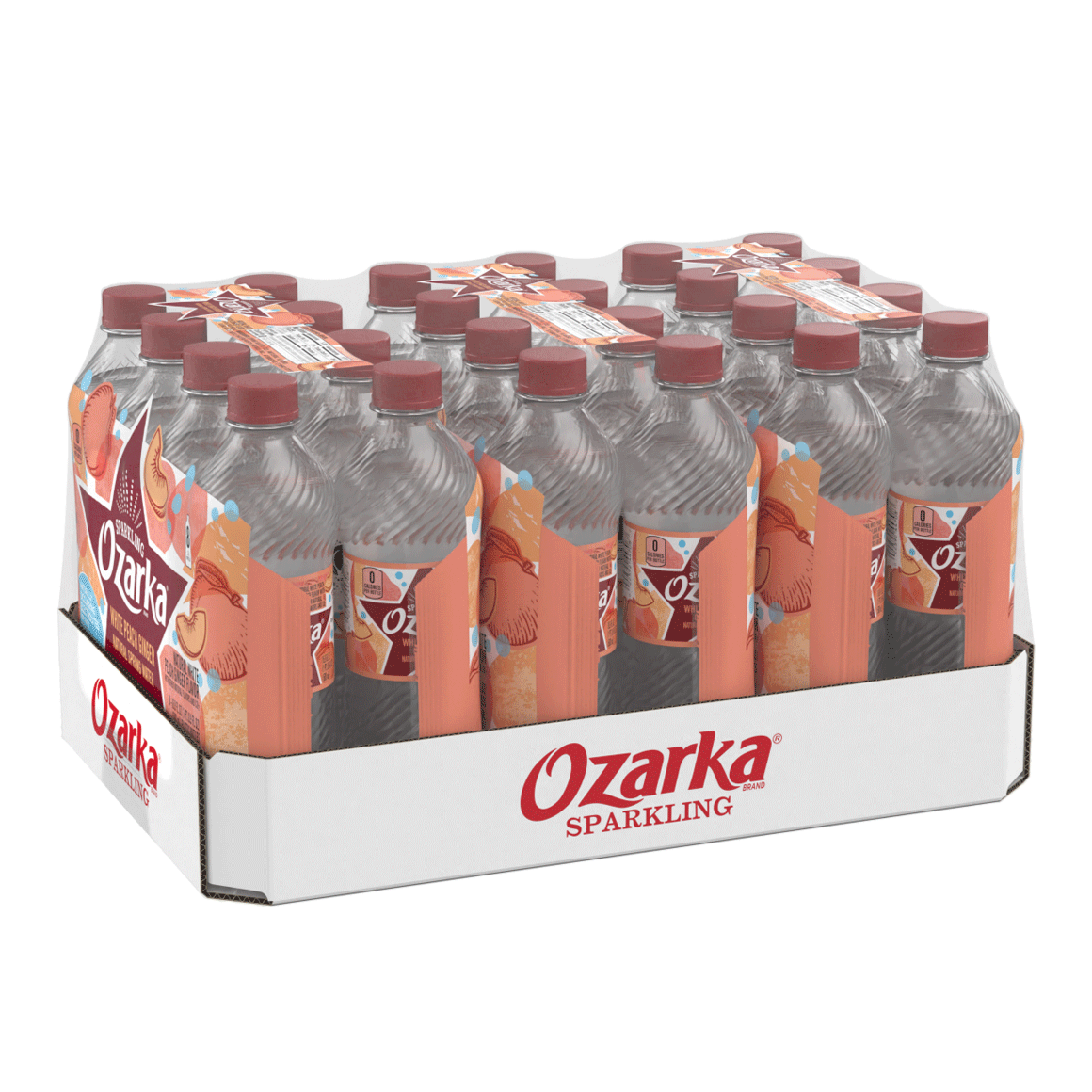 Ozarka® White Peach Ginger Sparkling Water Image1