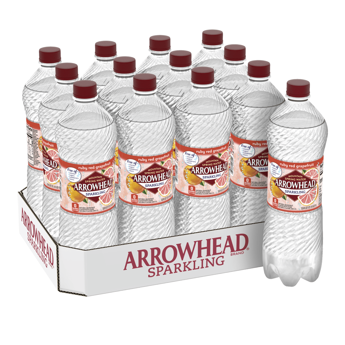 Arrowhead Grapefruit Sparkling Water 1 Liter 12 Pack Readyrefresh