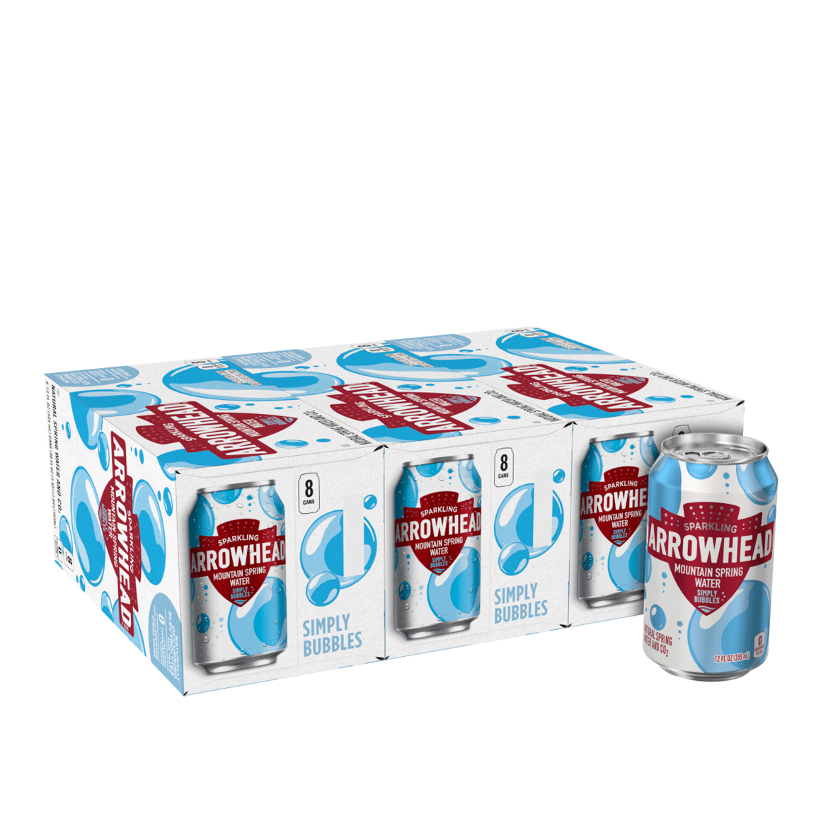 Arrowhead® Brand Sparkling 100% Mountain Spring Water - Simply Bubbles