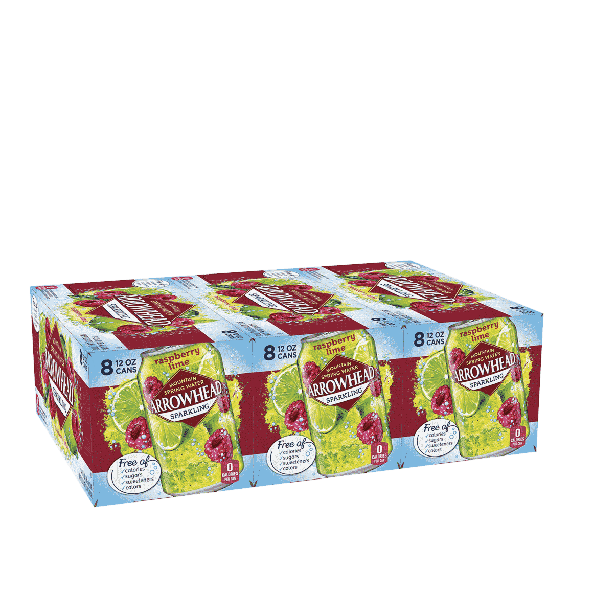 Arrowhead® Brand Sparkling 100% Mountain Spring Water - Raspberry Lime Image1