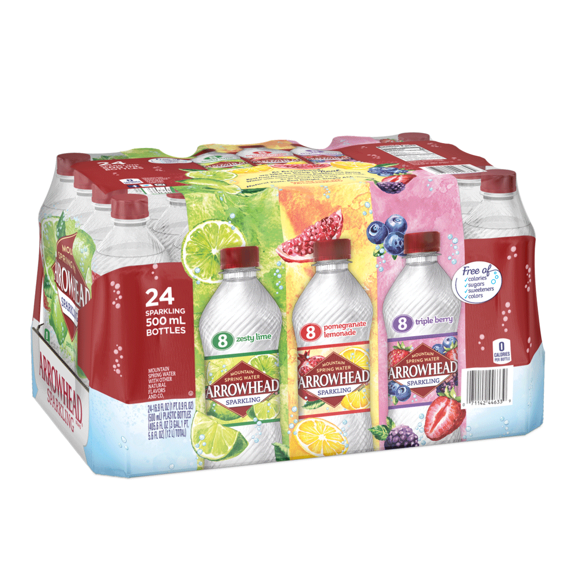 Arrowhead® Brand Sparkling 100% Mountain Spring Water - Rainbow Flavored Variety Pack Image1