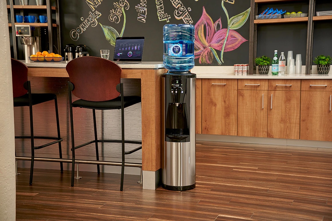 The Allure Series™ Hot, Cold and SPARKLING Water Dispenser in Stainless Steel