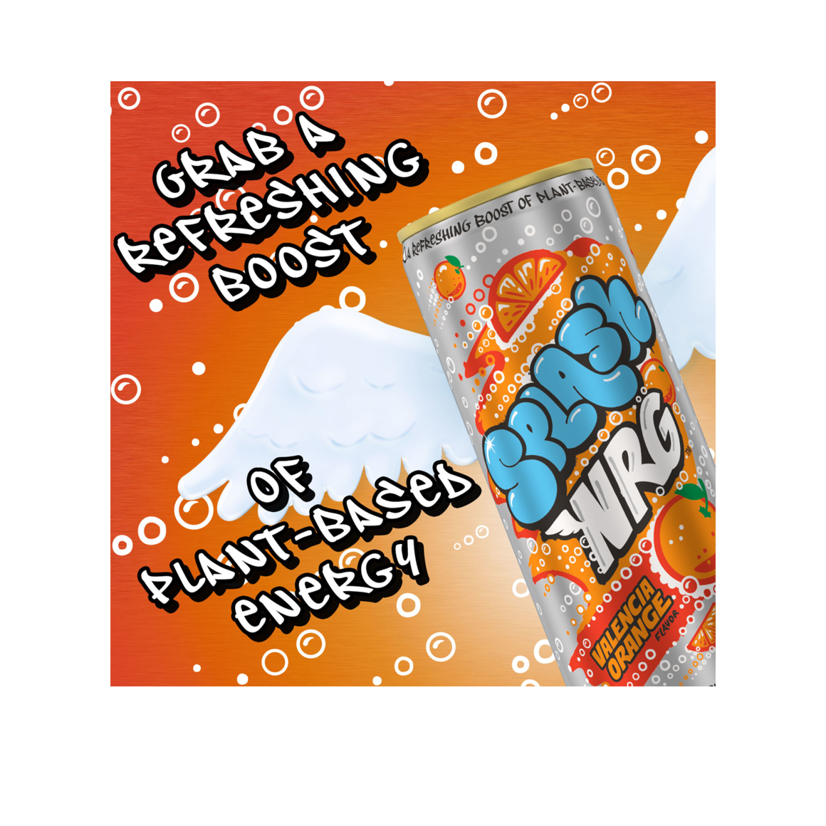 Splash NRG™ Valencia Orange Flavored Sparkling Energy Water Beverage 11.5 Fl Oz Sleek Can (12 Pack) Image2