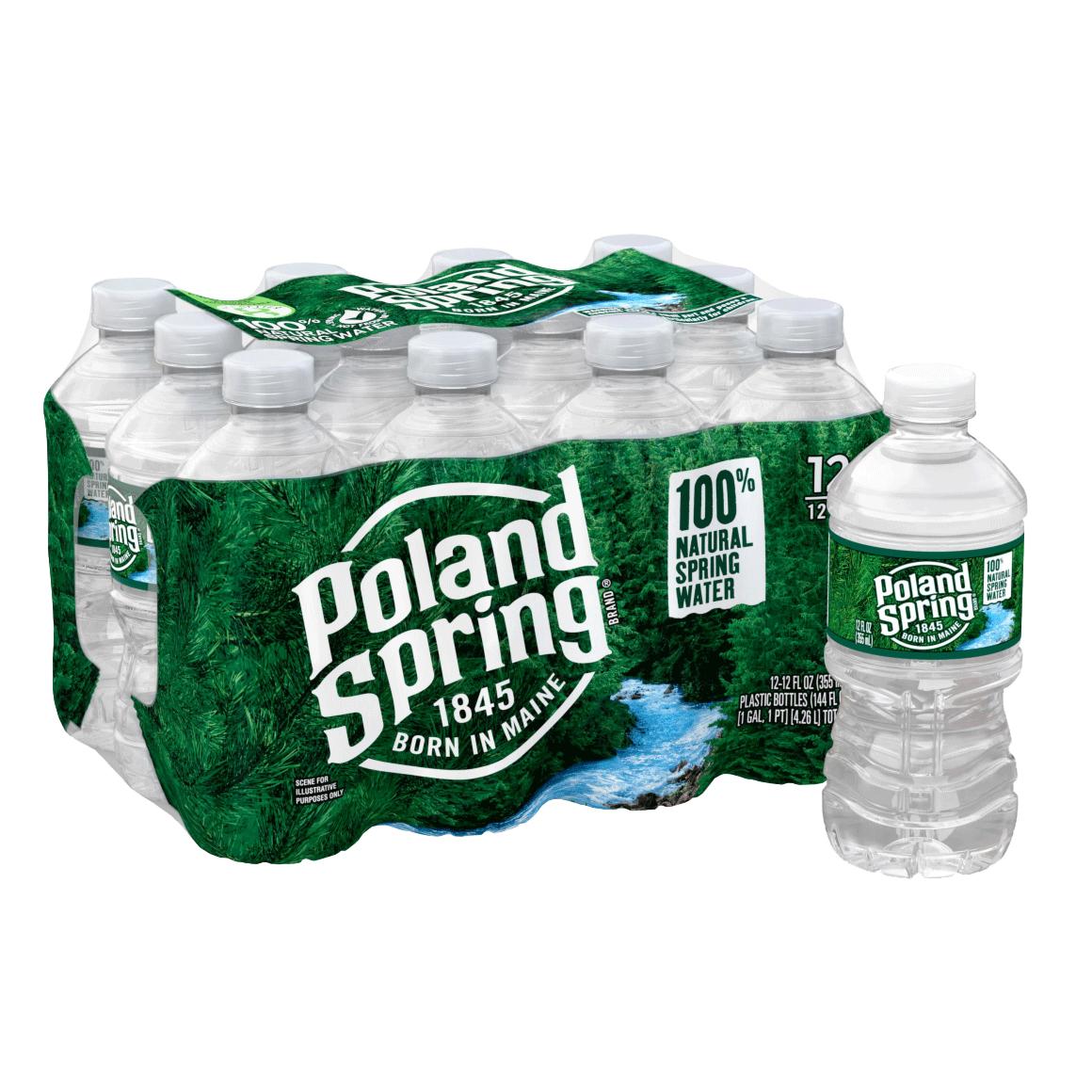 Poland Spring Bottled Water  12 oz 12-Pack ReadyRefresh