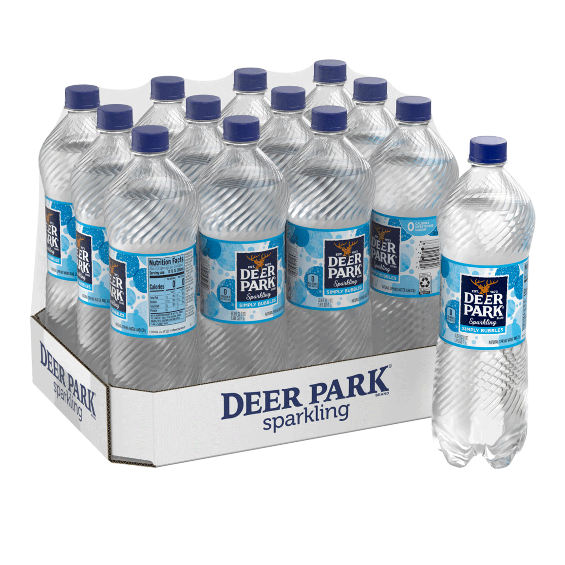Deer Park Unflavored Sparkling Water 1 Liter 12 Pack Readyrefresh