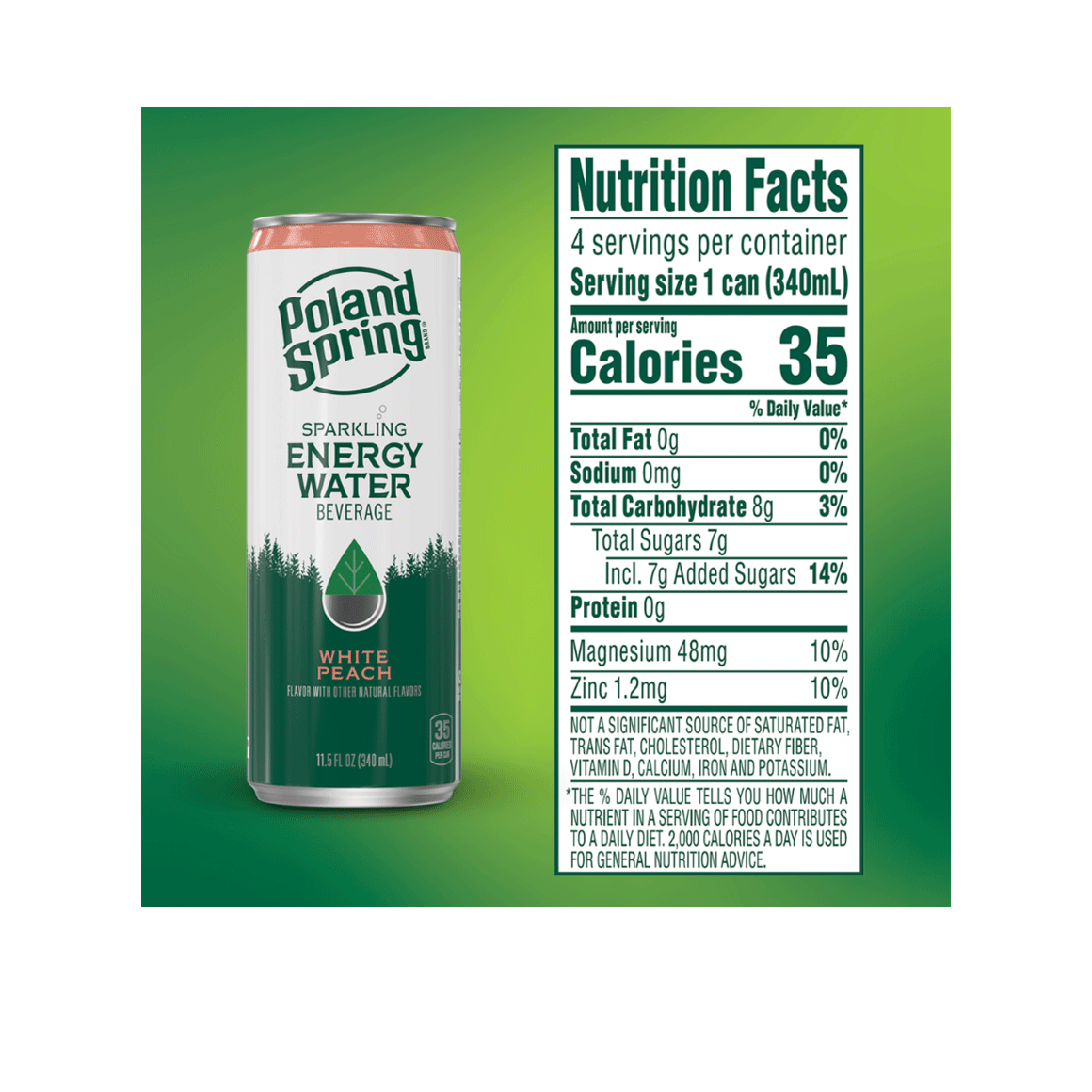 Poland Spring® Sparkling Energy - White Peach Image4