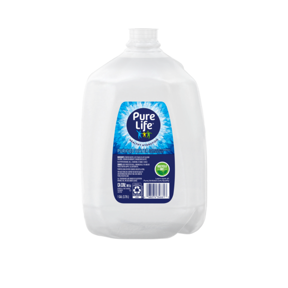 Pure Life Purified Water, 1 Gallon, Plastic Bottled Water Jug (6 Pack) Image1