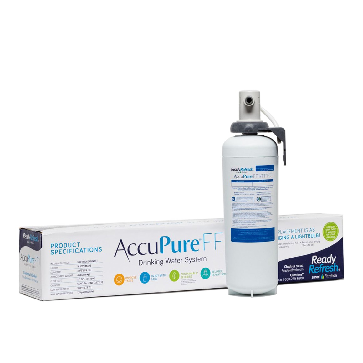 accupure ff1 under sink water filter and box Image1
