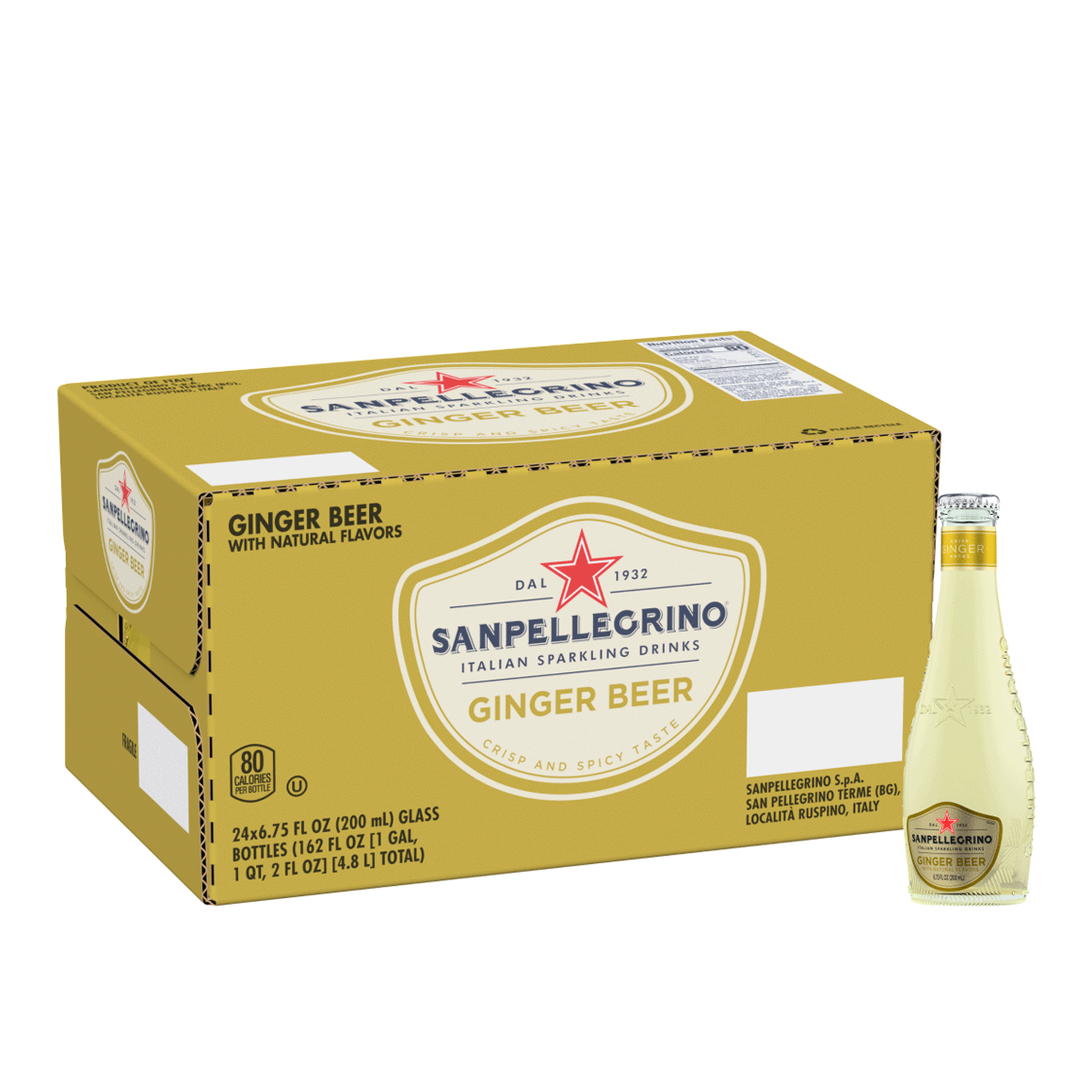 Sanpellegrino® Italian Sparkling Drinks Ginger Beer - Glass