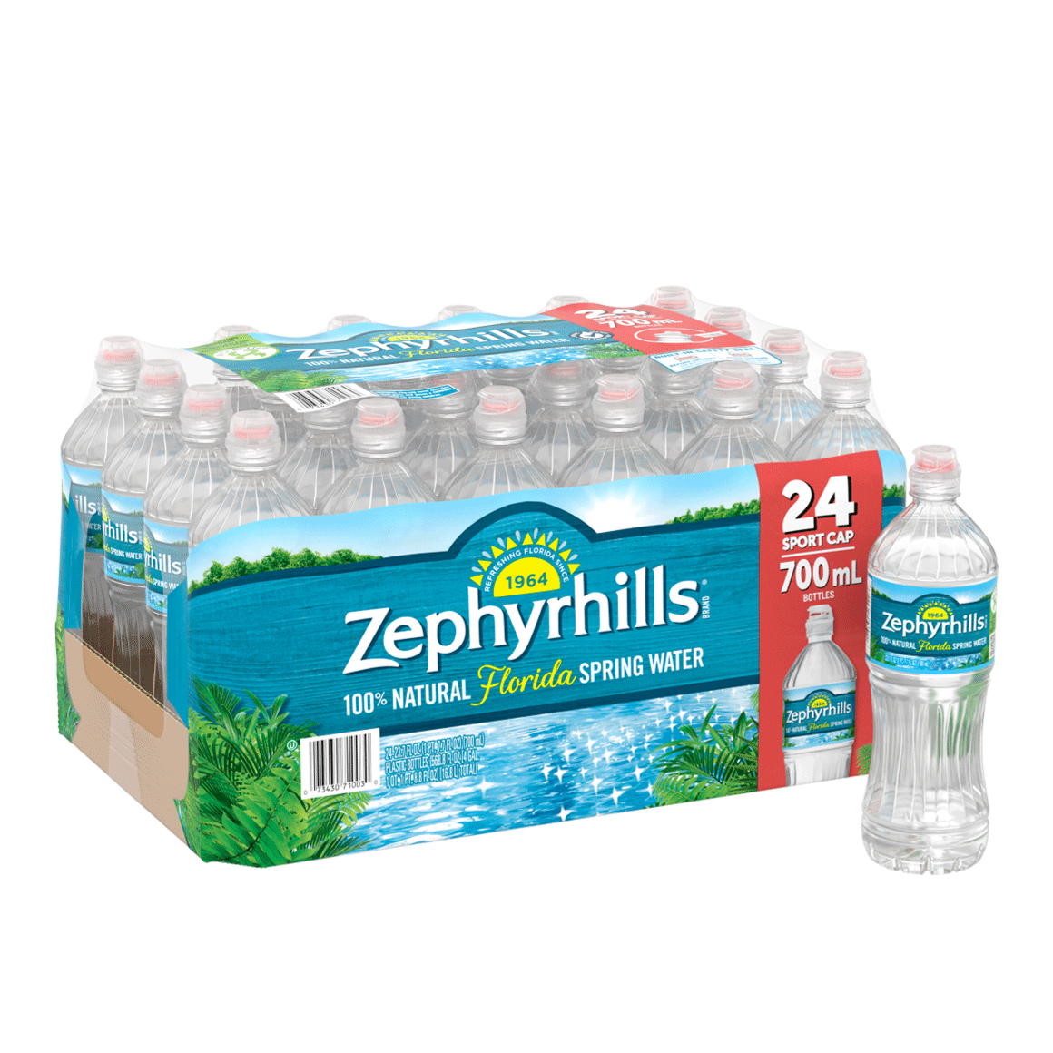 Zephyrhills Spring Water Sport Cap 700ml 24 Pack Readyrefresh