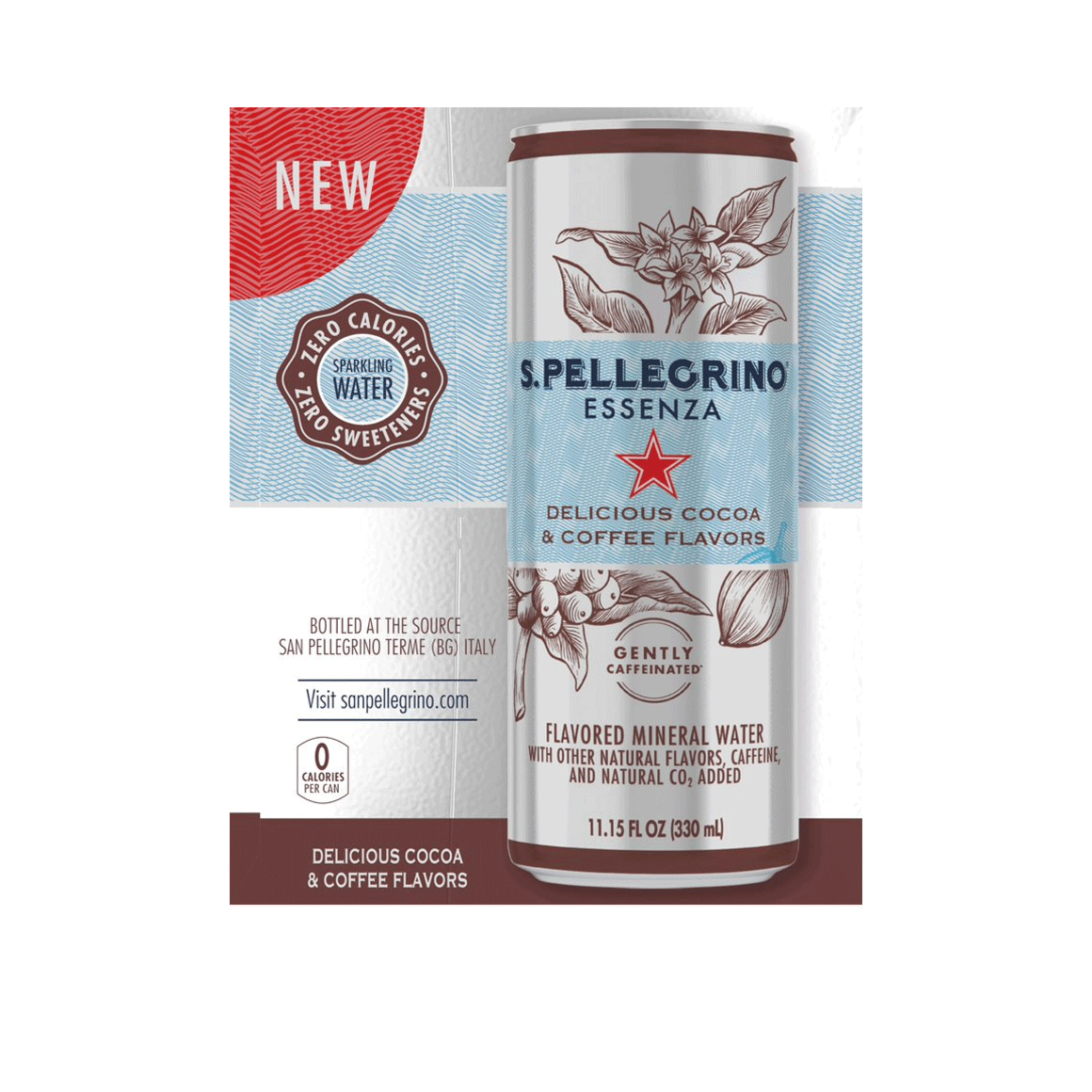 S.Pellegrino® Essenza™ Delicious Cocao & Coffee Flavored Sparkling Mineral Water Image2