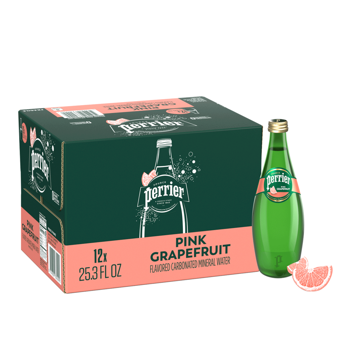 Perrier® Grapefruit Flavored Carbonated Mineral Water - Glass