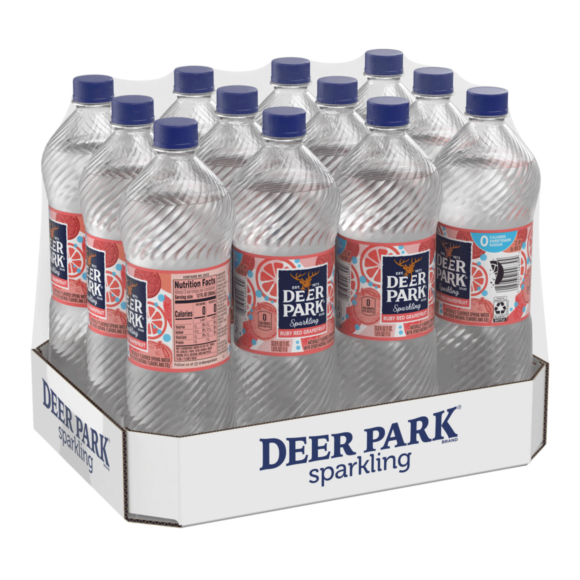 Deer Park® Brand Sparkling 100% Natural Spring Water - Ruby Red Grapefruit Image1