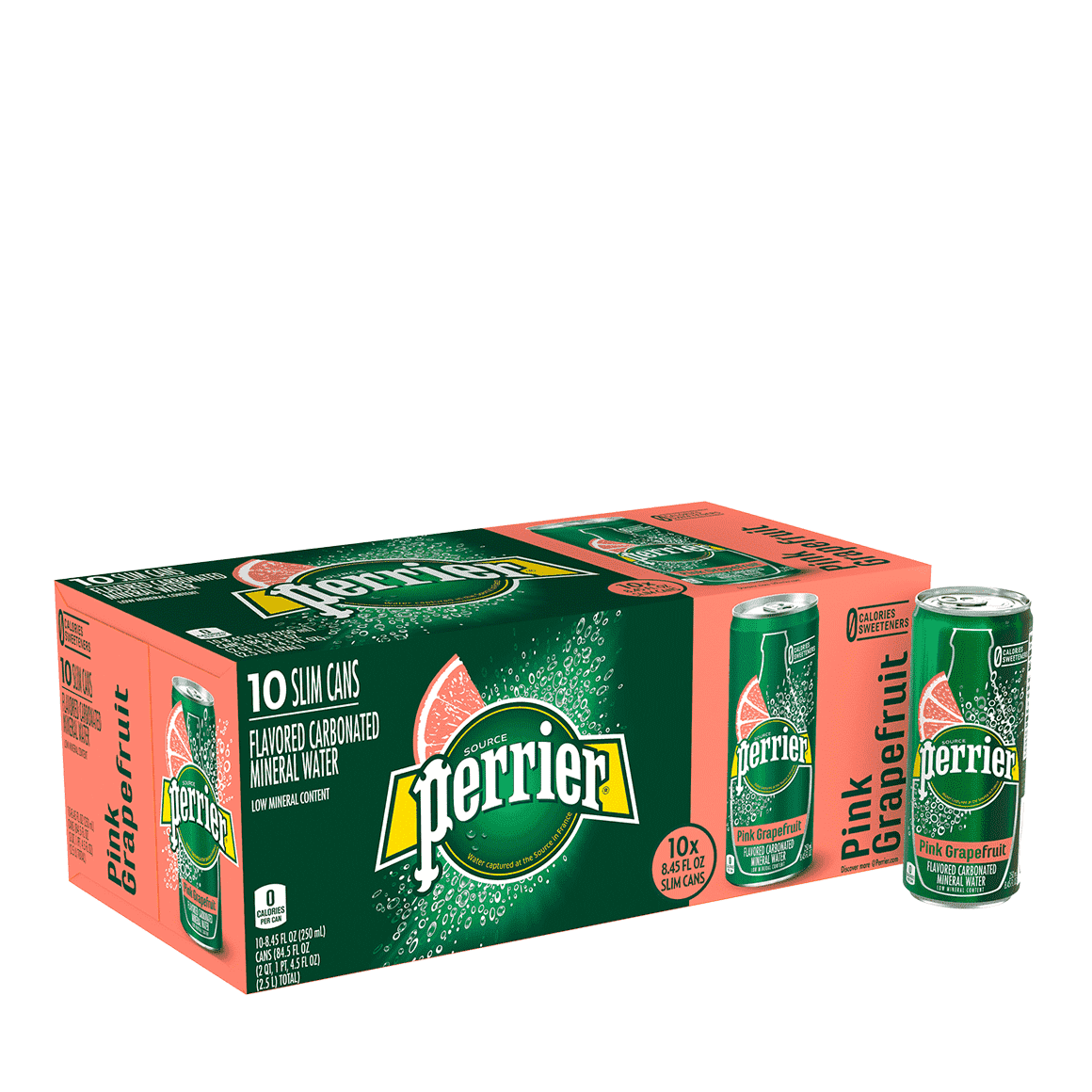 Perrier® Grapefruit Sparkling Carbonated Water  8 oz Cans 10-Pack  ReadyRefresh