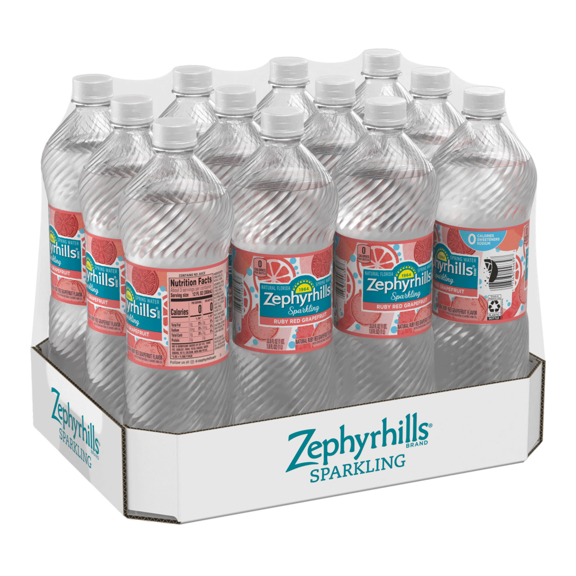 Zephyrhills® Ruby Red Grapefruit Sparkling Water Image1