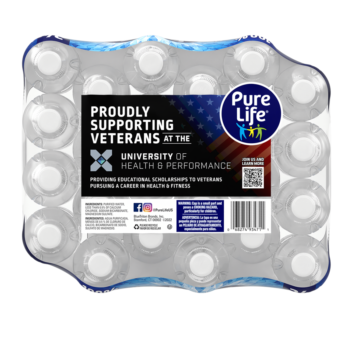 Pure Life Purified Water, 16.9 Fl Oz, Plastic Bottled Water (24 Pack) Image3
