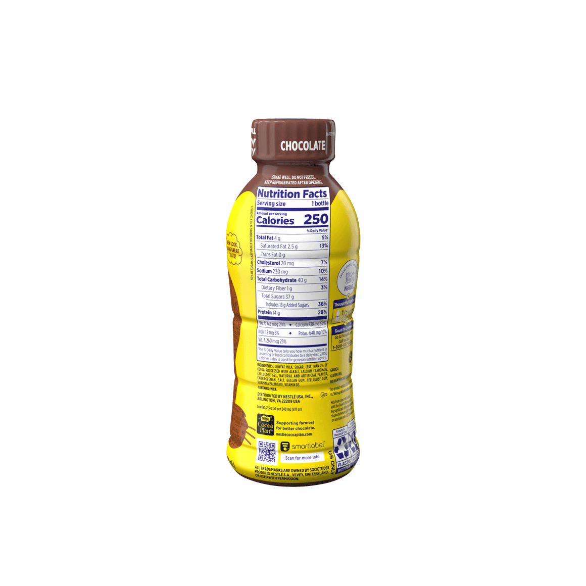 12 pack of 14 oz bottles of nesquik chocolate milk Image2