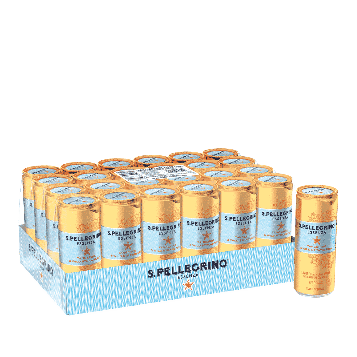 S.Pellegrino® Essenza™ Tangerine & Wild Strawberry Sparkling Natural Mineral Water - Slim Cans