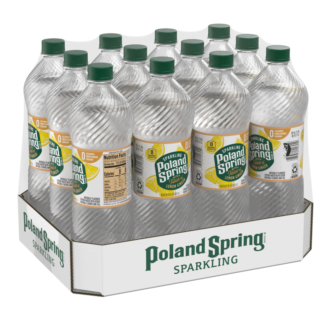 Poland Spring® Lemon Ginger Sparkling Water Image1