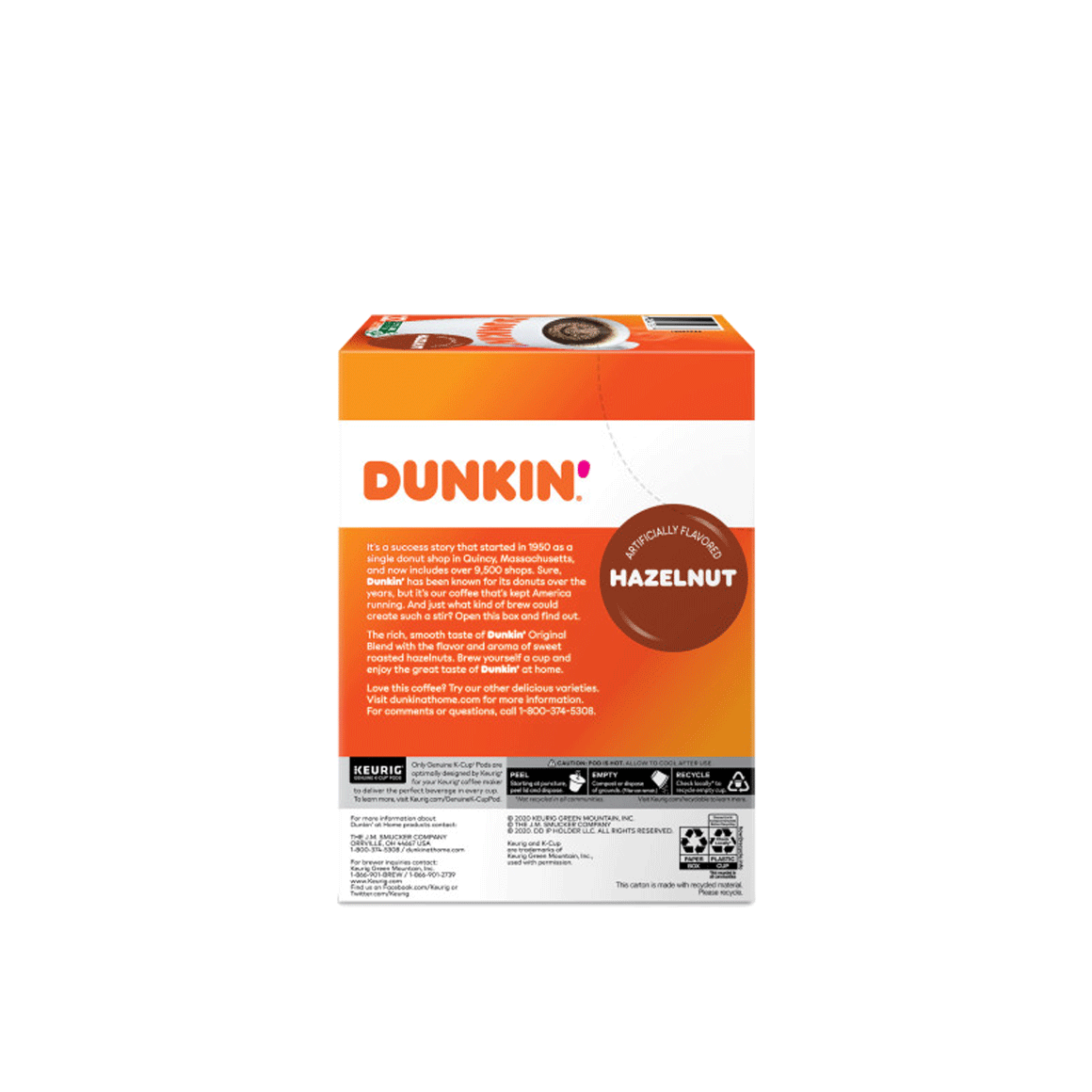 Dunkin'® Hazelnut Flavored Coffee K-Cup Pods® Image1