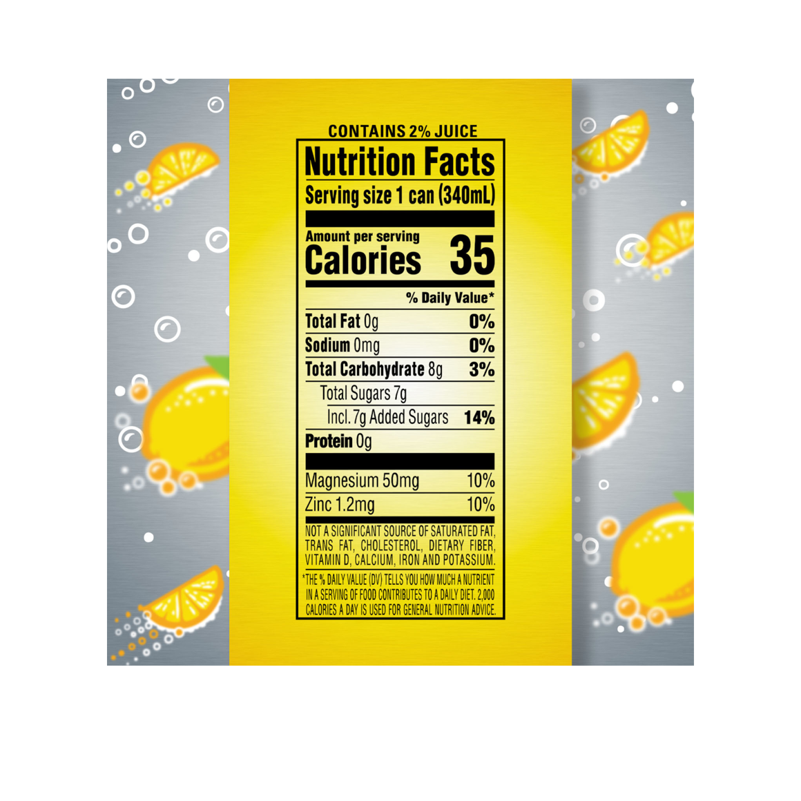 Splash NRG™ Meyer Lemon Flavored Sparkling Energy Water Beverage 11.5 Fl Oz Sleek Can (12 Pack) Image4
