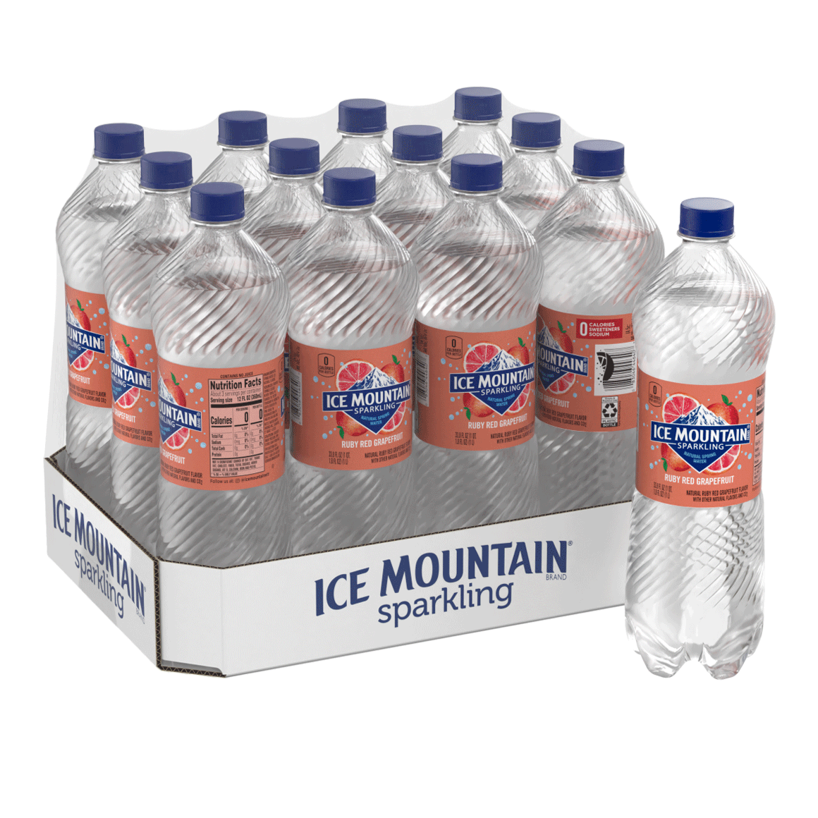 Ice Mountain® Brand Sparkling 100% Natural Spring Water - Ruby Red Grapefruit