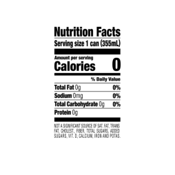origin natural spring water 12 ounce cans nutrition facts