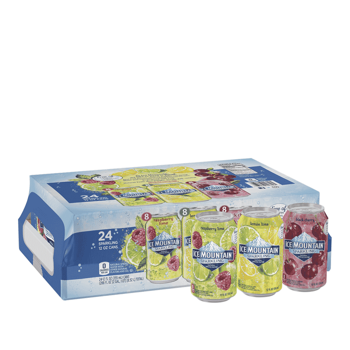 Ice Mountain® Rainbow Flavored Sparkling Water Variety Pack