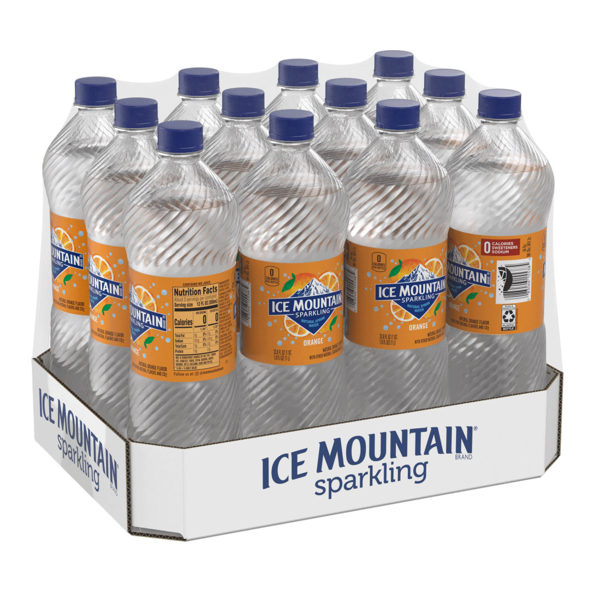 Ice Mountain® Brand Sparkling 100% Natural Spring Water - Orange Image1
