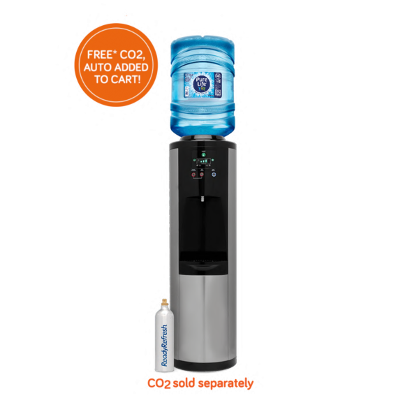 The Allure Series™ Hot, Cold and SPARKLING Water Dispenser in Stainless Steel