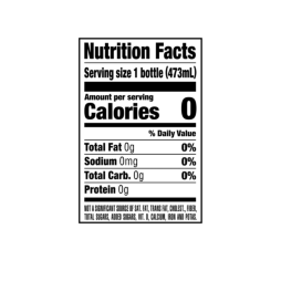 saratoga spring water 16 ounce nutrition facts