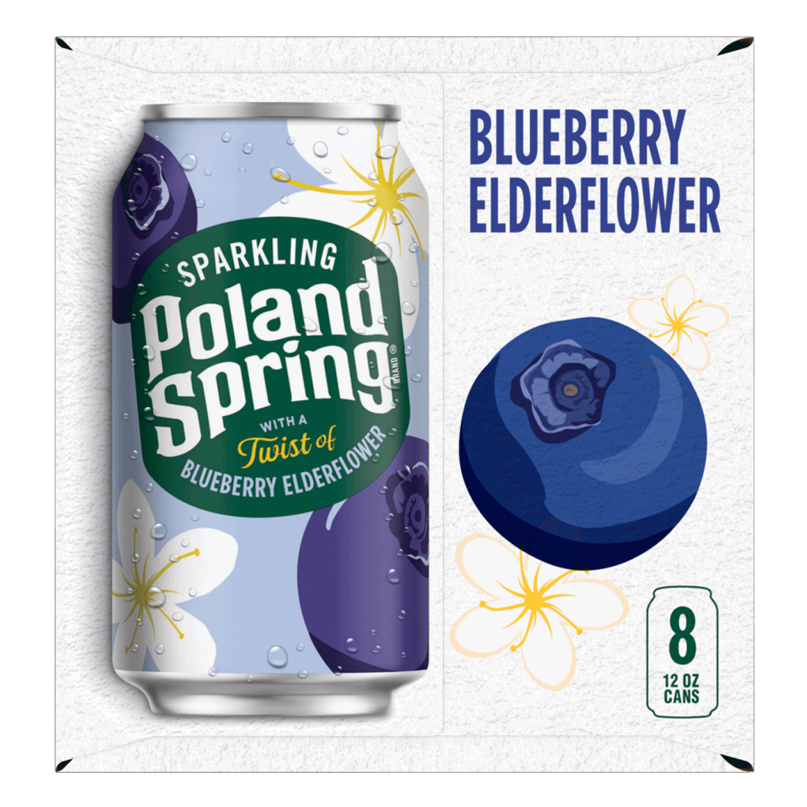 Poland Spring® Blueberry Elderflower Sparkling Water Image2