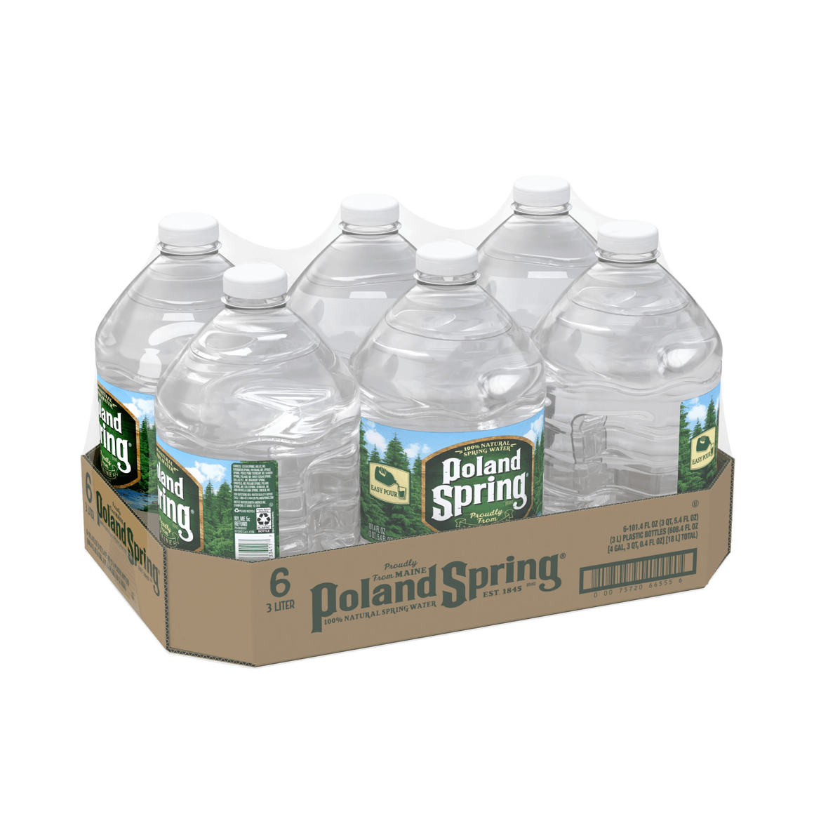 Poland Spring Bottled Water 3 Liter 6 Pack Readyrefresh