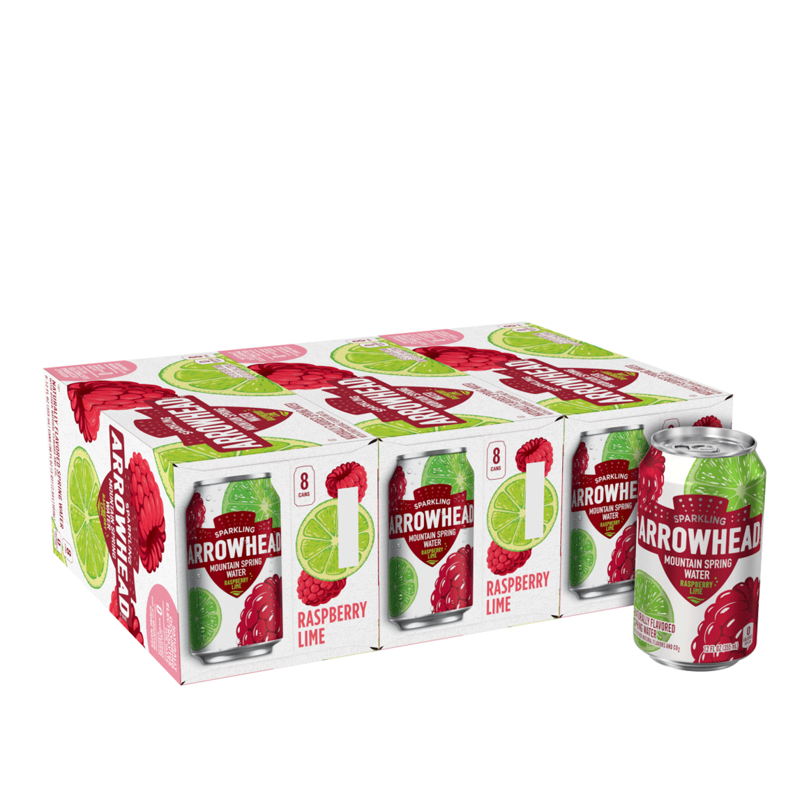 Arrowhead® Brand Sparkling 100% Mountain Spring Water - Raspberry Lime