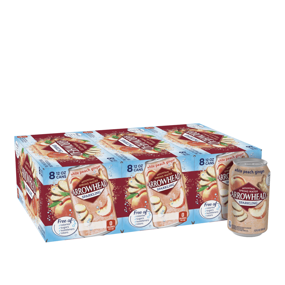 Arrowhead® White Peach Ginger Sparkling Water