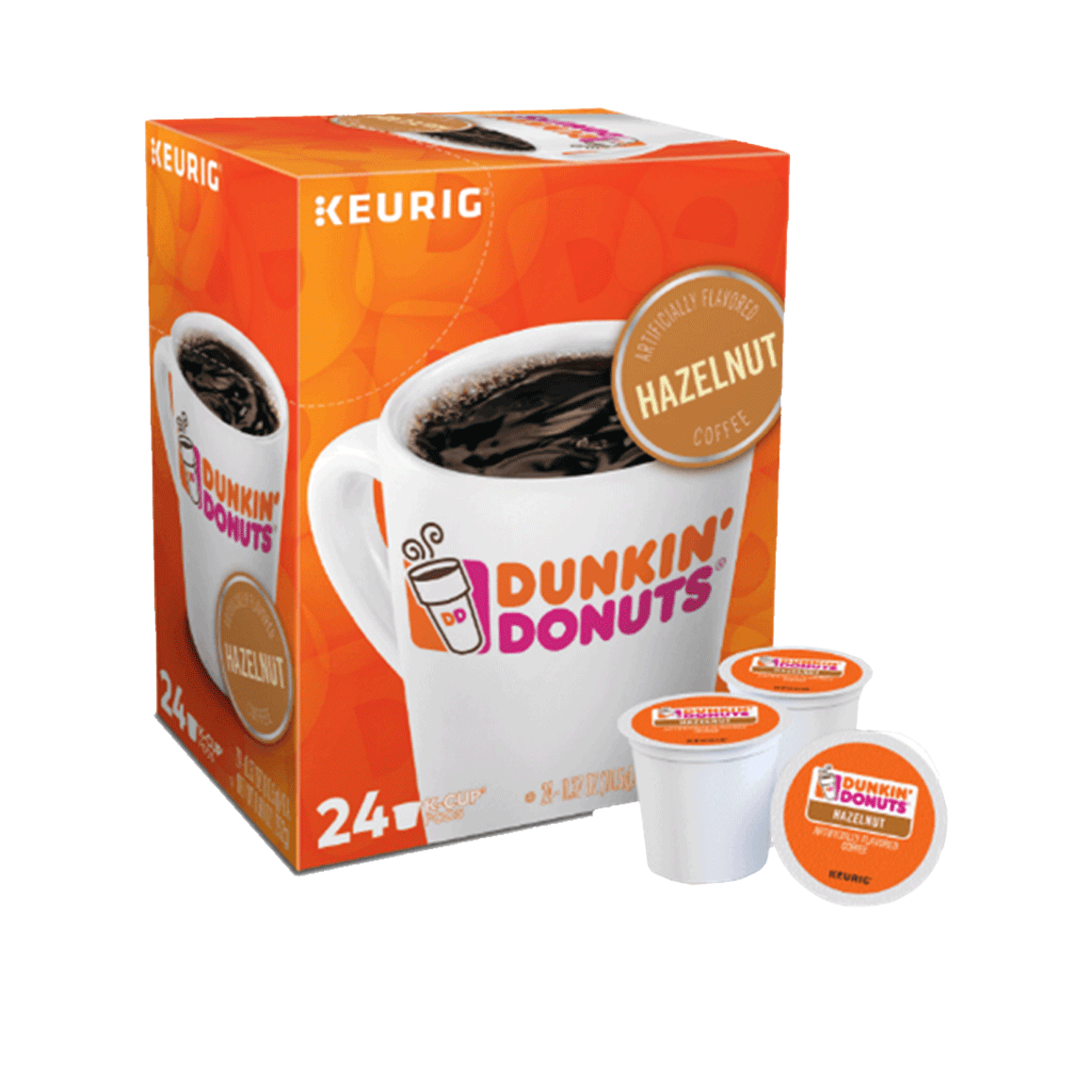 dunkin donuts k cups hazelnut 24 pack single serve coffee pods