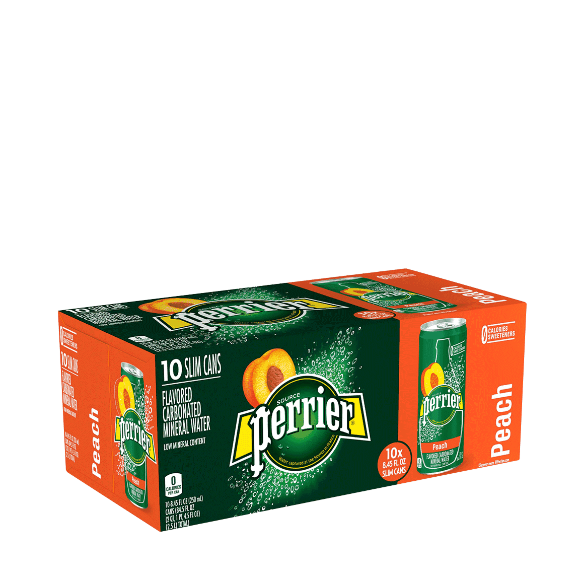 Perrier® Carbonated Mineral Water Slim Cans - Peach Image2