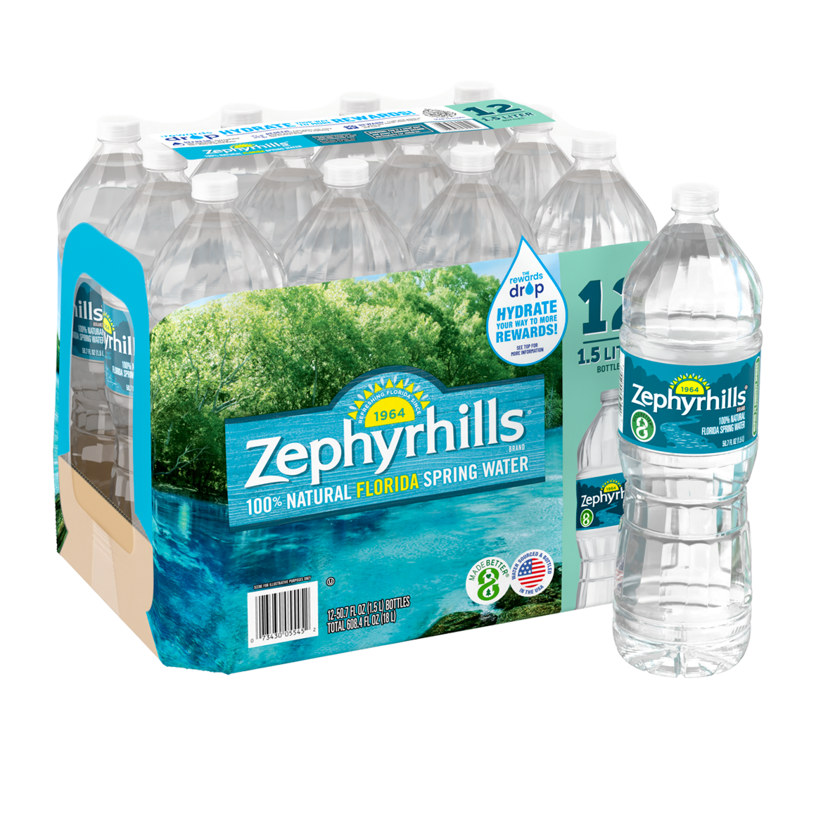 一枝春 One Spring WATER FEELING 7個セット Zephyrhills® Spring Water | 1.5 Liter 12-Pack | ReadyRefresh