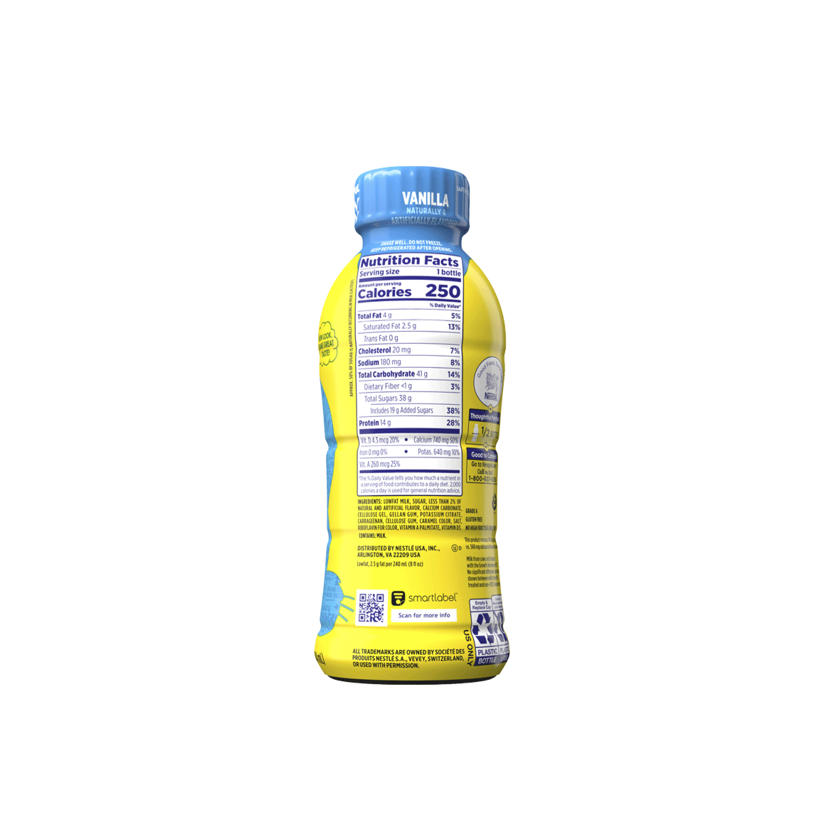 12 pack of 14 oz bottles of nesquik vanilla milk Image1