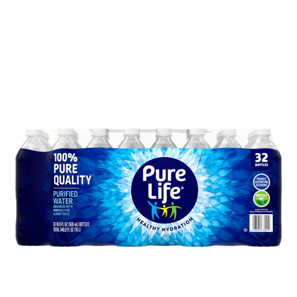 Pure Life® Purified Water 16.9 Fl Oz Plastic Bottle (32 Pack) Image1