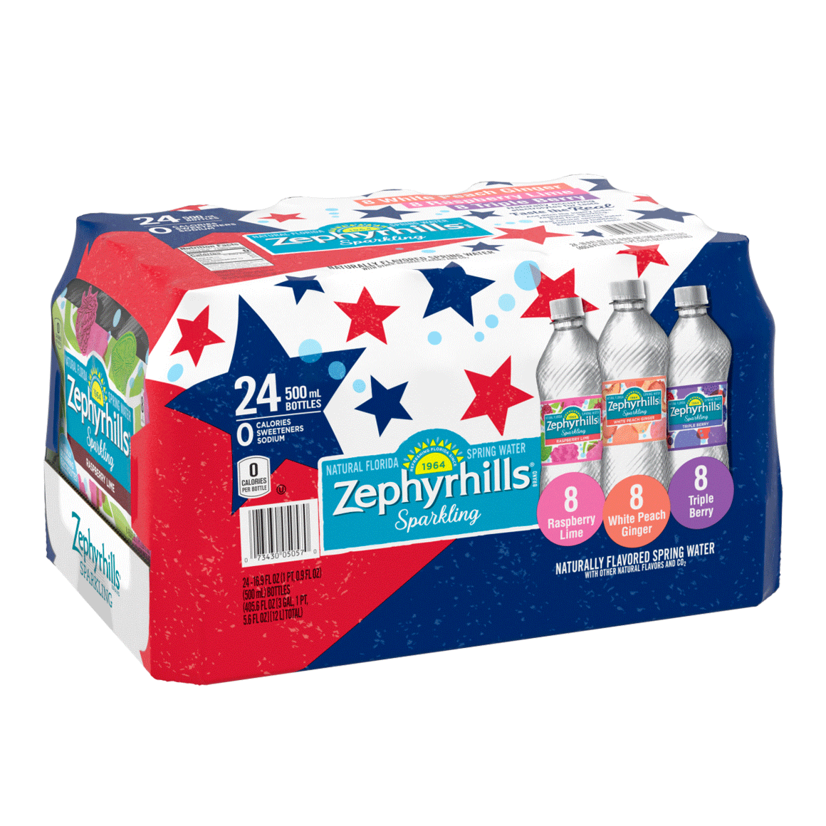 Zephyrhills® Rainbow Flavored Sparkling Water Variety Pack Image1